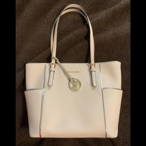 Michael Kors ballerina pink with gold trim